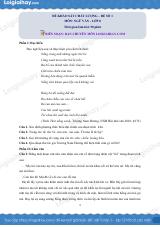 Đề khảo sát chất lượng đầu năm Văn 8 - Đề 1